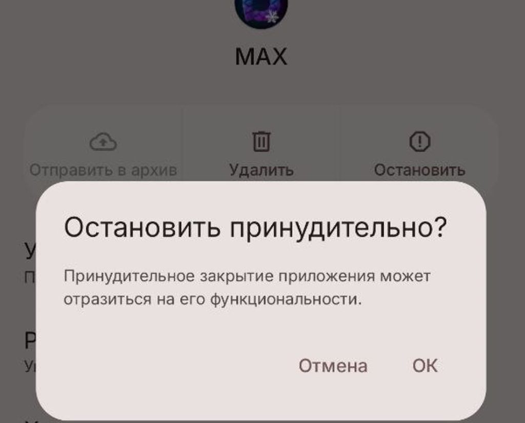 мессенджер MAX нельзя удалить с телефона