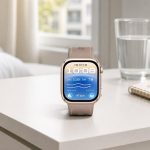 Смарт-часы Huawei Watch D3 на светлом столе в утренней квартире